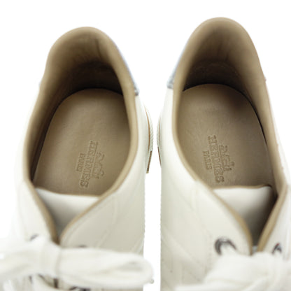 Hermes 皮革运动鞋 Polo 运动鞋 H 徽标 女士 白色 35.5 HERMES [AFD8] [二手] 