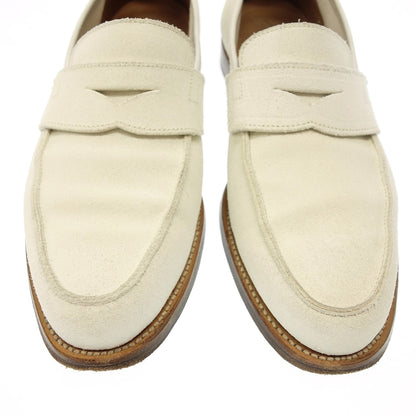 Good Condition◆Crockett &amp; Jones Loafer Selsey SELSEY Suede Men's 6E White CROCKETT&amp;JONES [AFC55] 