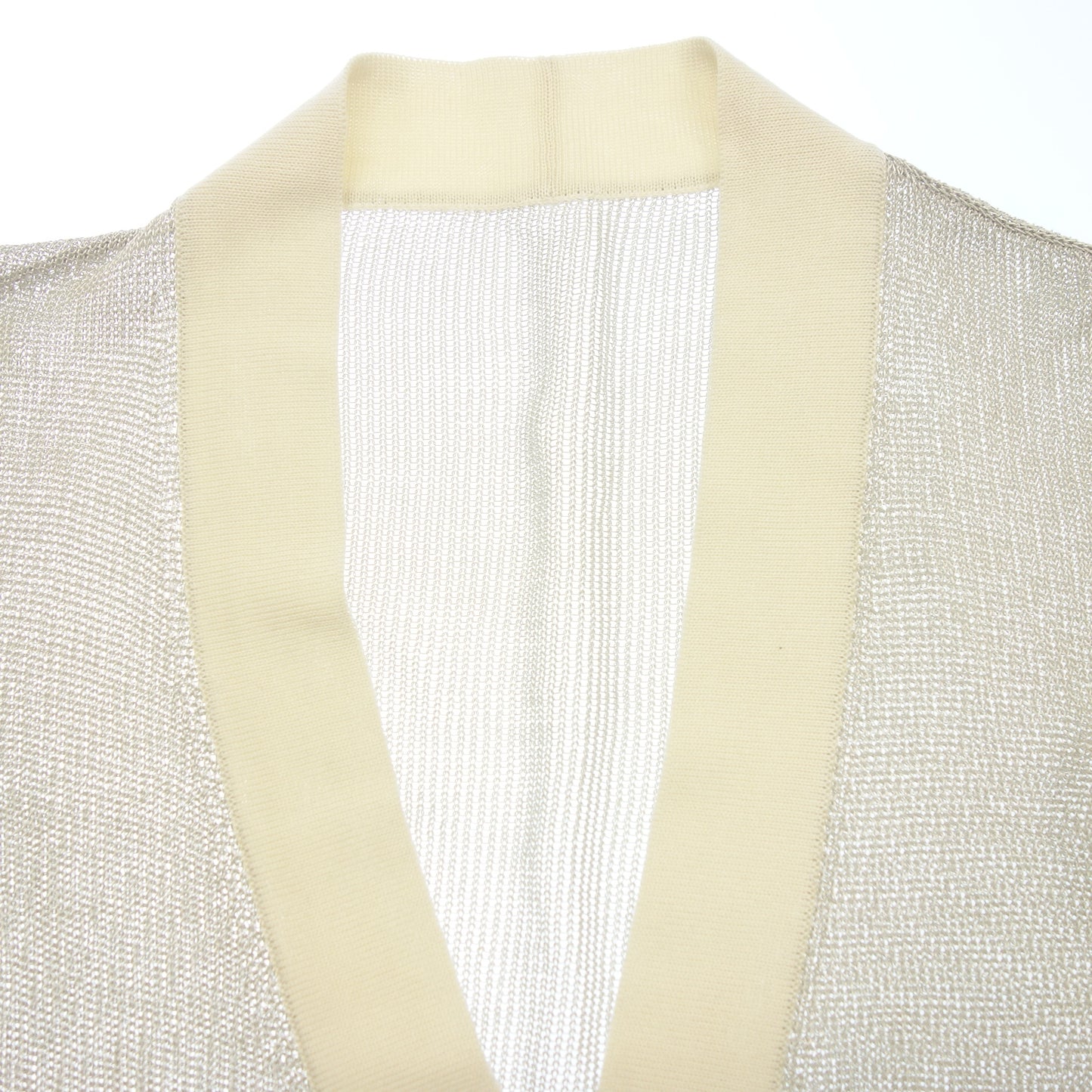 Good Condition◆Hermes Knit Cardigan Summer Knit See-through Ladies White Size 40 HERMES [AFB35] 