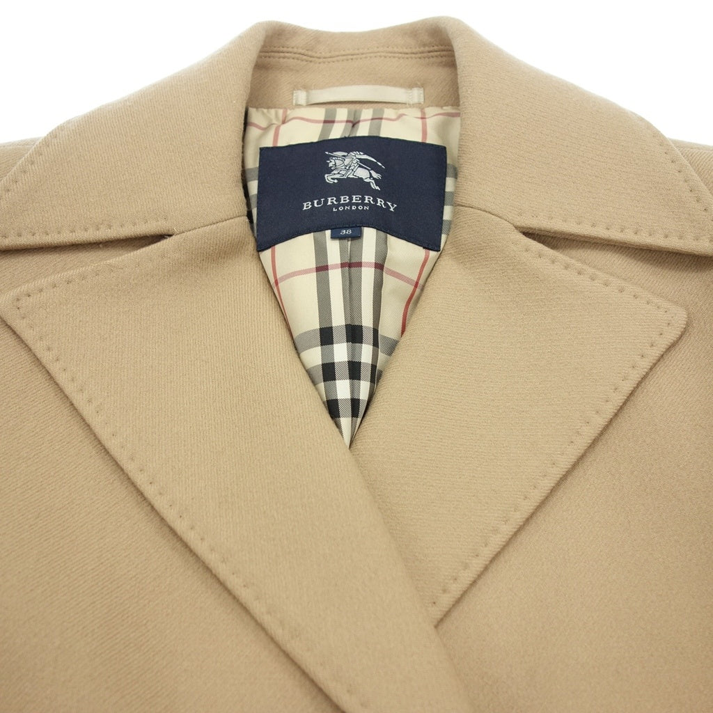 Good condition ◆ Burberry London Peacoat Check Lining Wool Women's Beige Size 38 BURBERRY LONDON [AFB34] 