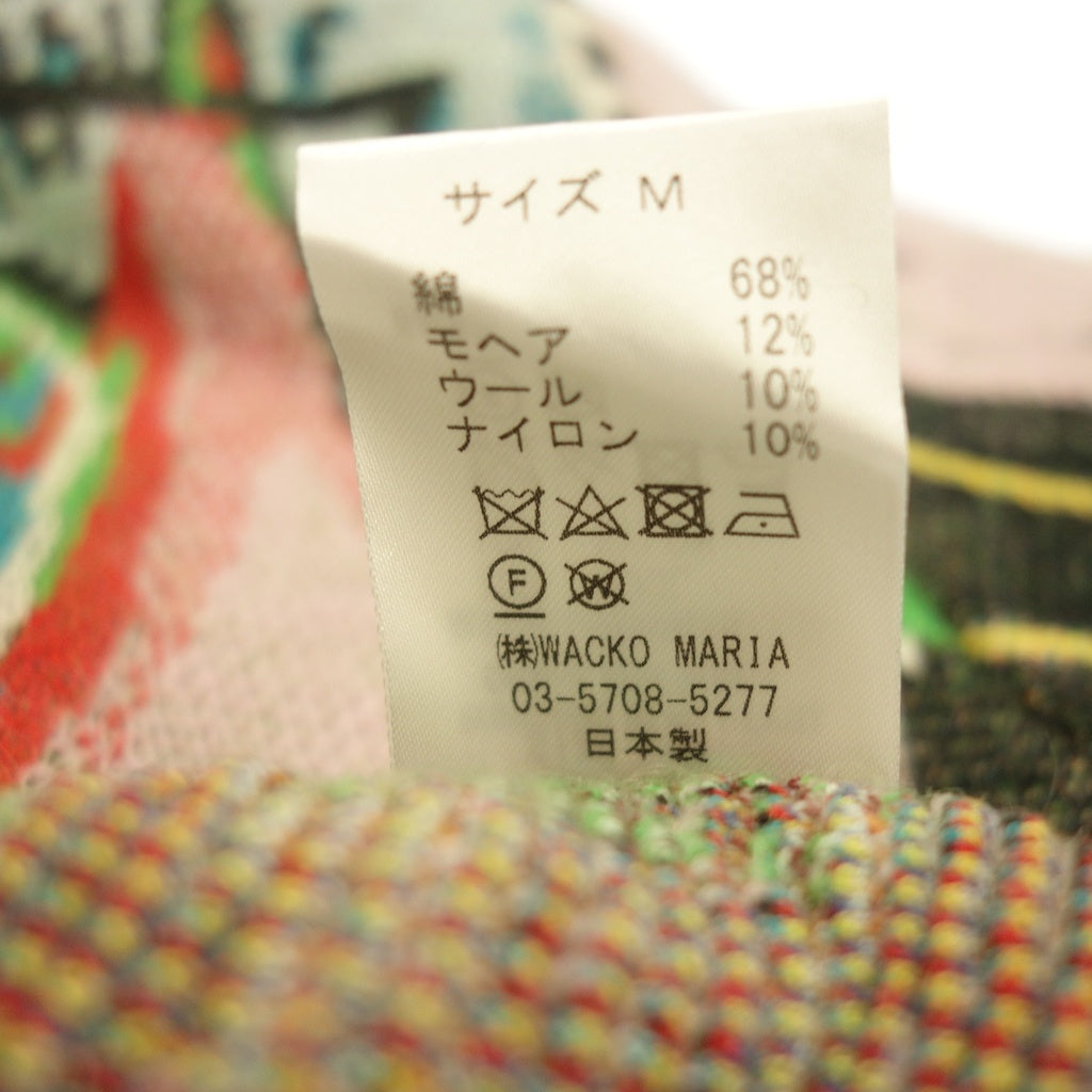 極美品◆ワコマリア ジャン ミシェル バスキア ニット セーター 22AW メンズ マルチカラー サイズM 総柄 WACKO MARIA  Jean-Michel Basquiat【AFB15】