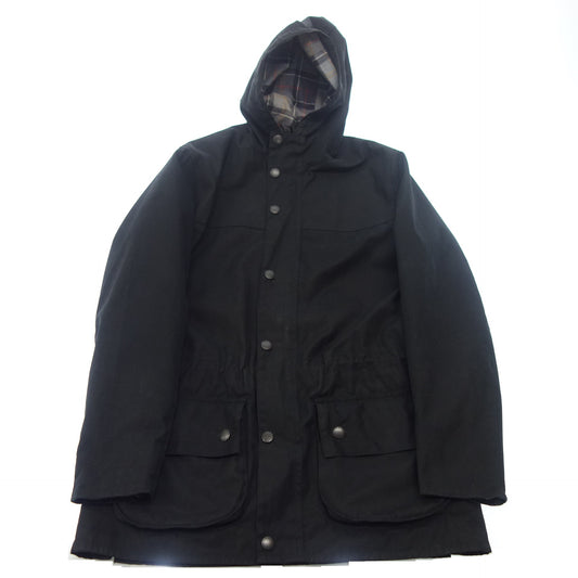 美品◆バブアー オイルドジャケット フーディ メンズ 黒 38 Barbour【AFA22】