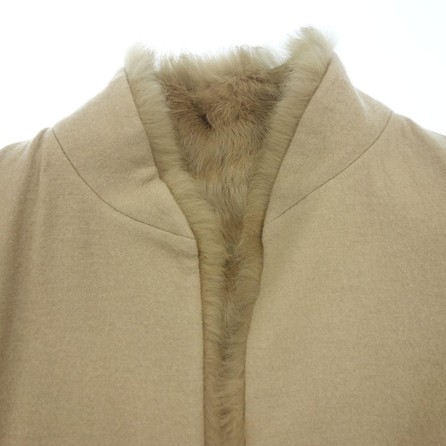 Good condition◆Atelier sub jacket rabbit fur no color beige ATELIER SAB [AFA7] 