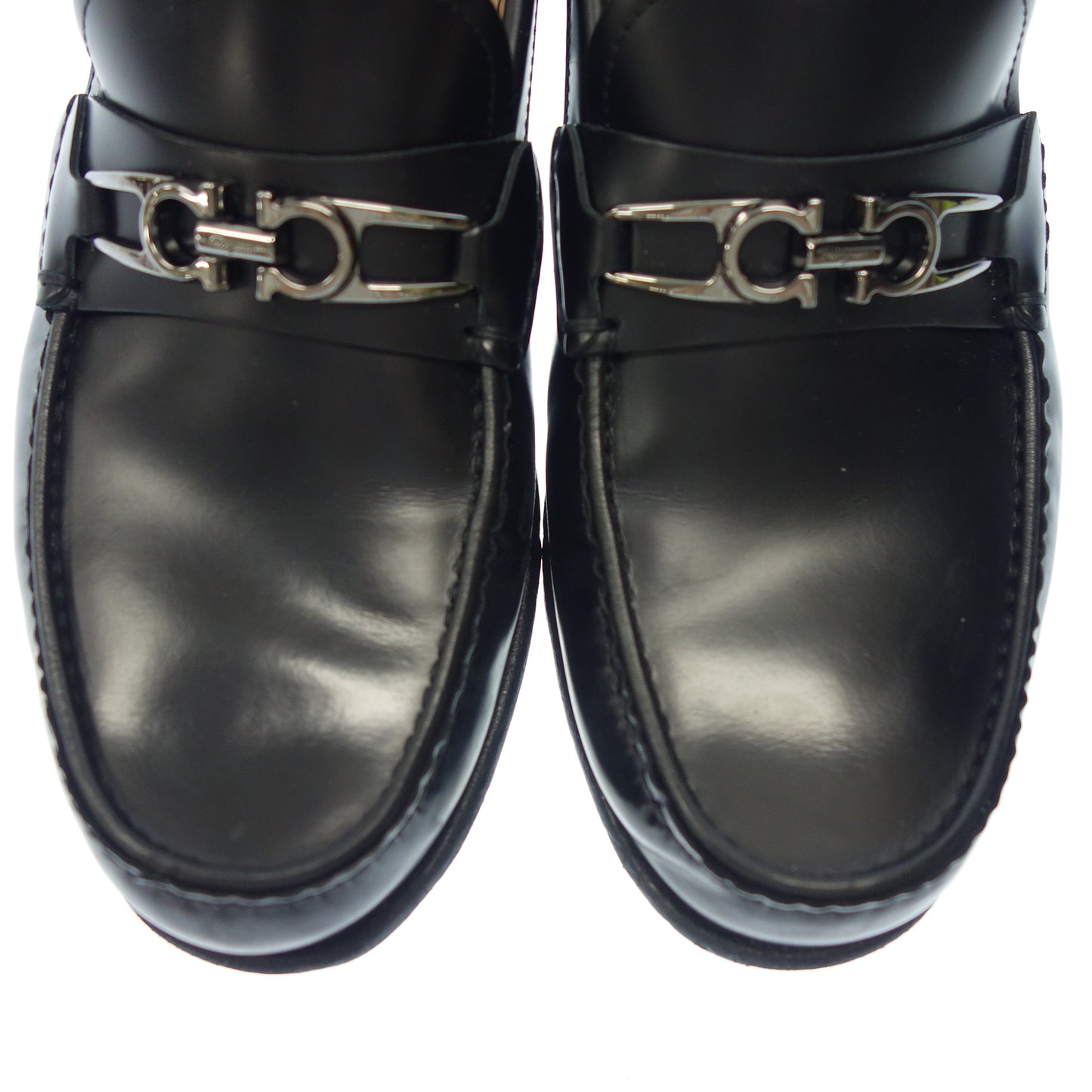 Used ◆Salvatore Ferragamo Gancini loafers men's black size 6.5EE Salvatore Ferragamo [AFC22] 