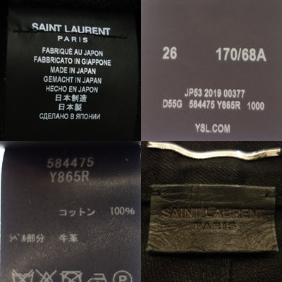 美品◆サンローラン デニムパンツ 584475 レディース サイズ26 黒 SAINT LAURENT【AFB19】