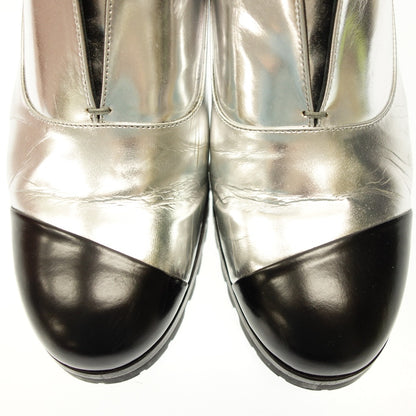 Used ◆ Miu Miu slip-on ladies silver size 38 miu miu [AFD7] 