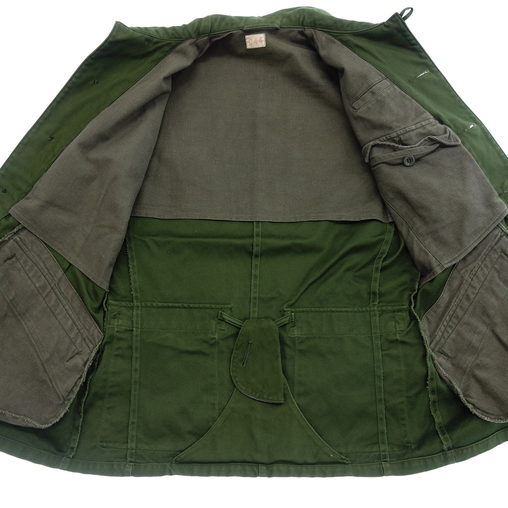 Used ◆Swedish Army M-59 Double Pocket Men's C44 Green Field Jacket [AFB33] 