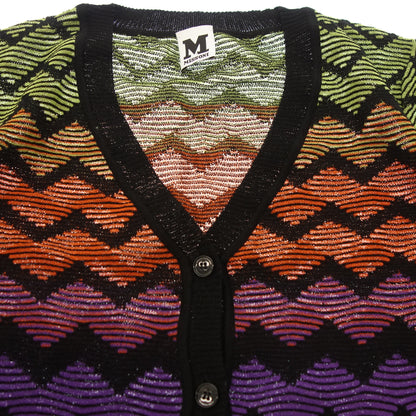 美品◆ミッソーニ ニットカーディガン 総柄 マルチカラー レディース 42 MISSONI【AFB39】