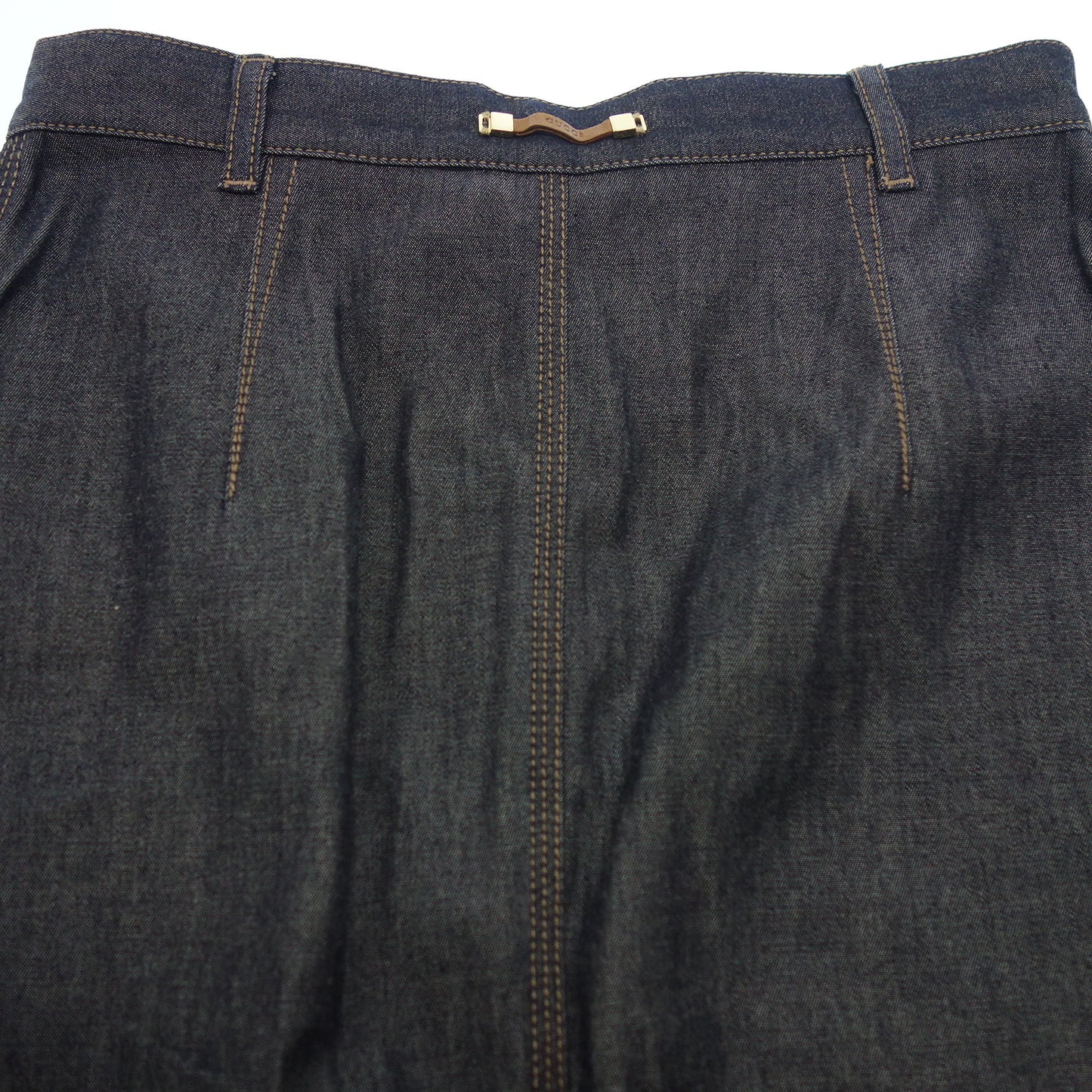 Good condition ◆ Gucci denim skirt navy size 38 ladies GUCCI [AFB6] 