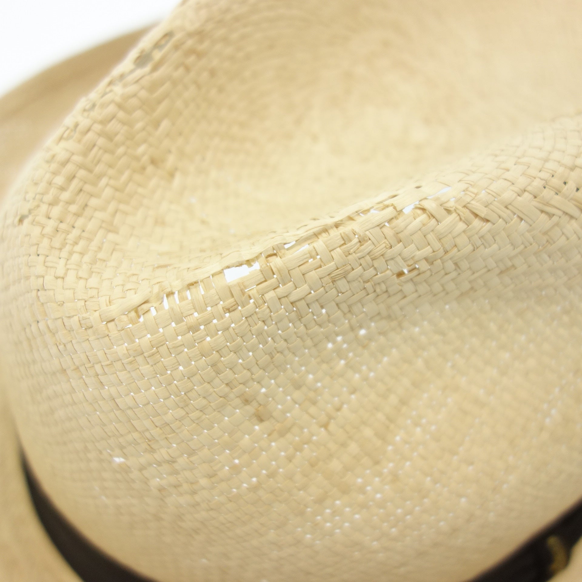 中古◇ボルサリーノ パナマハット ベージュ サイズ62 Borsalino【AFI1