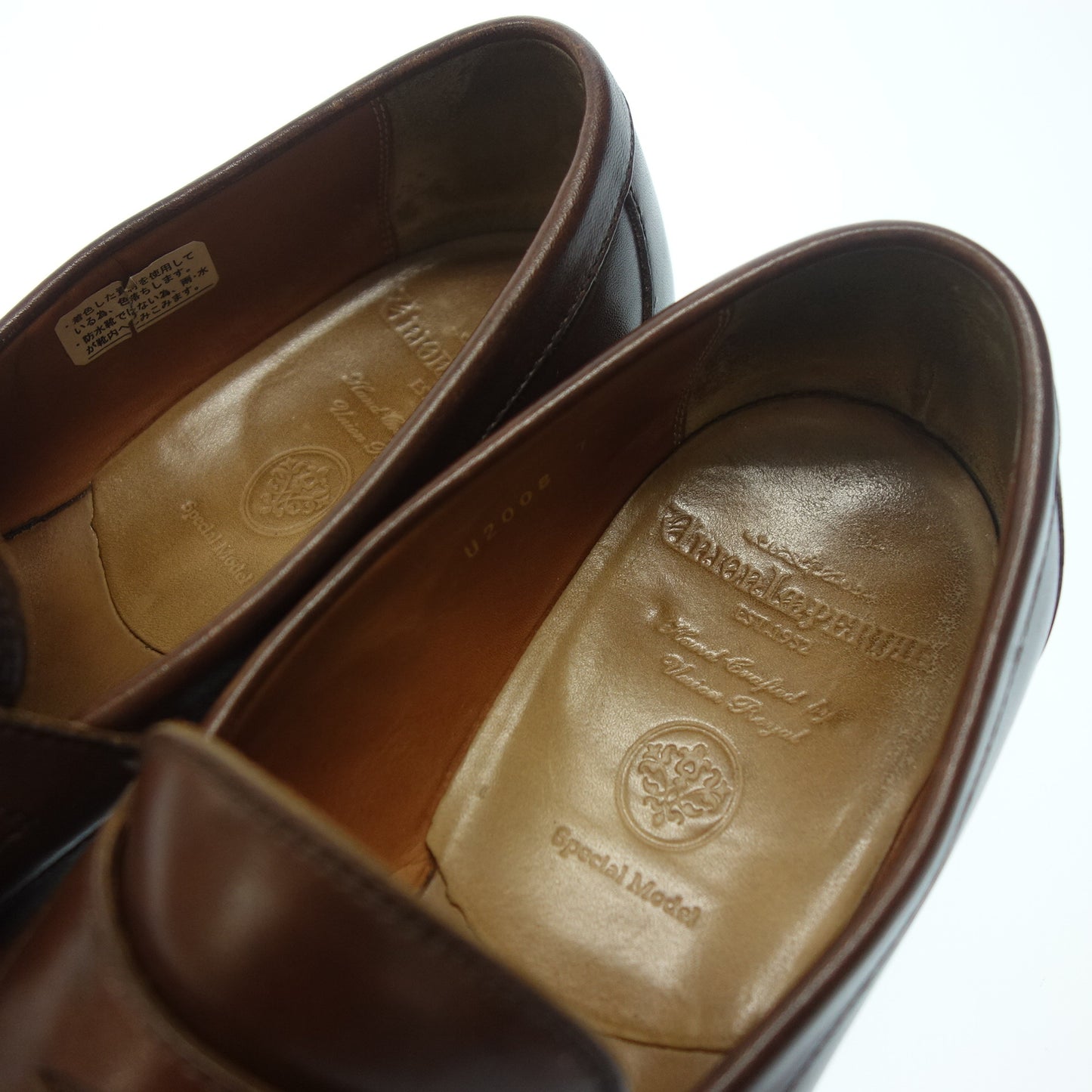 Good condition◆Union Imperial Loafers U2008 Water proof leather Men's 7.5 Brown UNIONIMPERIAL [AFC51] 