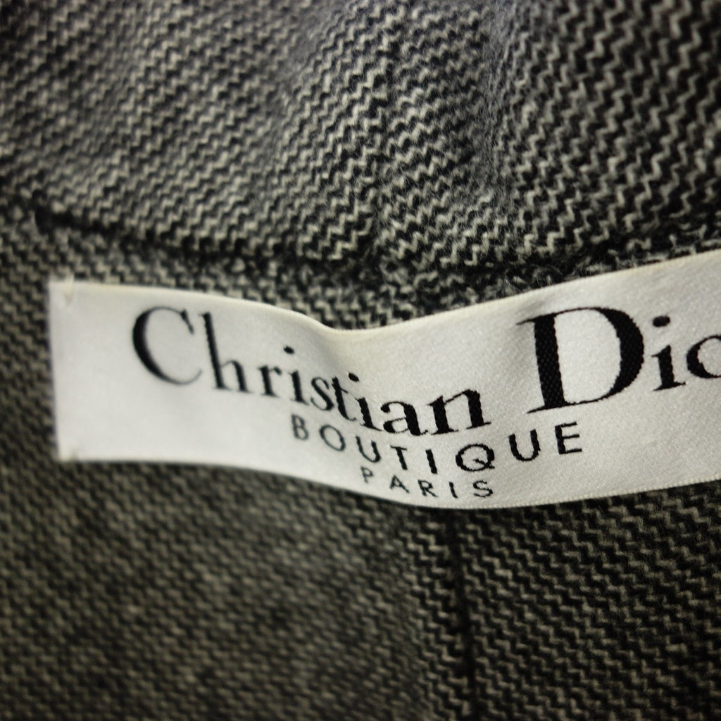 状况良好◆Christian Dior 无领羊毛夹克女式灰色 36 码 Christian Dior [AFB12] 