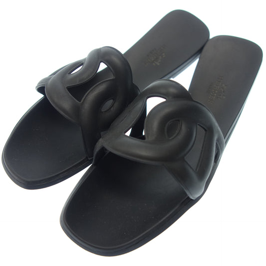 Hermes Sandals Aloha Chaine d'Ancle Women's 37 Black HERMES [AFD6] [Used] 