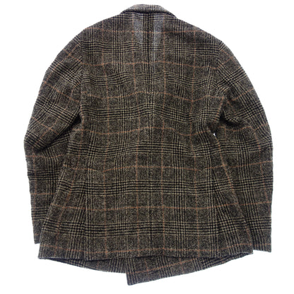 Good Condition◆Tomorrowland Tailored Jacket Wool Check Size 44 Men's Brown Black TOMORROWLAND [AFB12] 