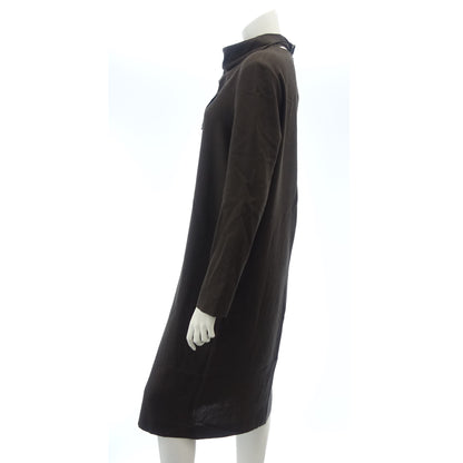 Hermes Knit Dress Zip Up Cashmere Margiela Period Women's Brown 40 HERMES [AFB25] [Used] 