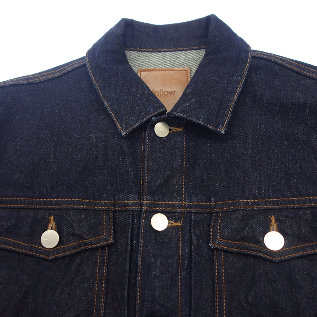 Very good condition◆Follow Denim jacket Men's Indigo Size M follow [AFB38] 