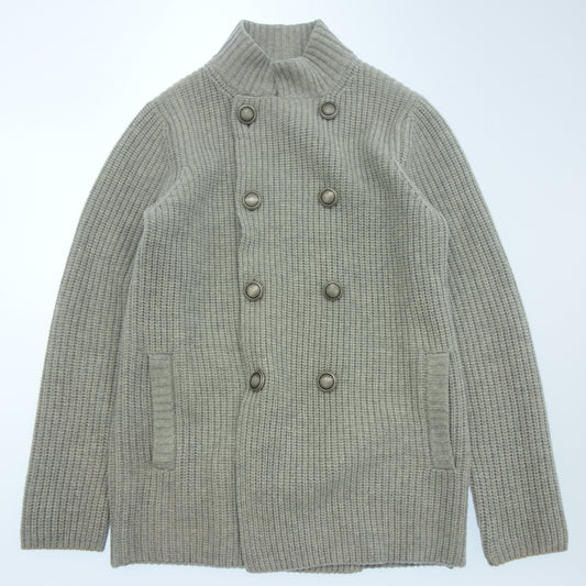 ブルネロクチネリ ボタン カーディガン ダブル ジャケット カシミア混 メンズ グレー 46 BRUNELLO CUCINELLI【AFB44】【中古】