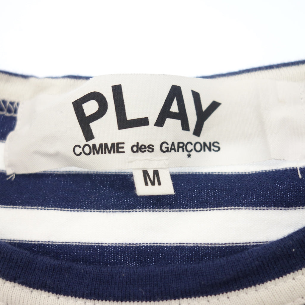 状况良好◆PLAY COMME des GARCONS 长袖剪裁缝制心形贴片边框女士海军蓝尺码 M PLAY COMME des GARCONS [AFB41] 