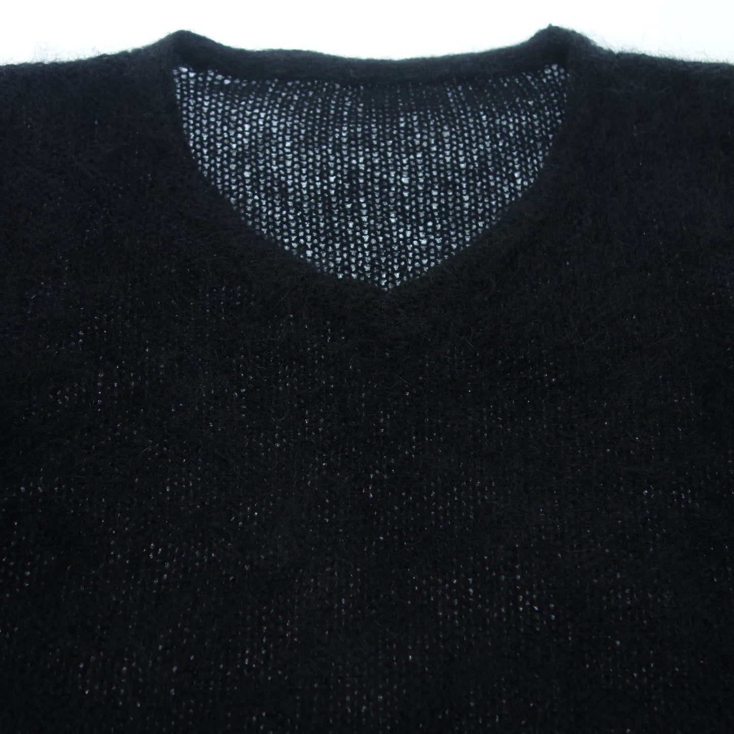 Vintage knit sweater mohair long pile men's black Vintage [AFB20] [Used] 