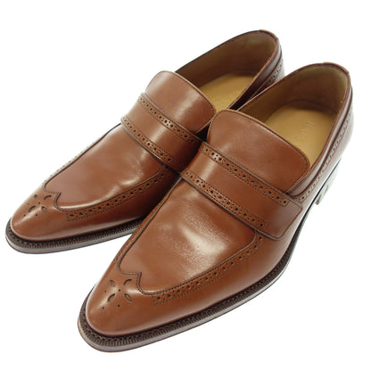 Good condition ◆ Louis Vuitton leather loafer punching men's size 5 brown LOUIS VUITTON [AFC1] 