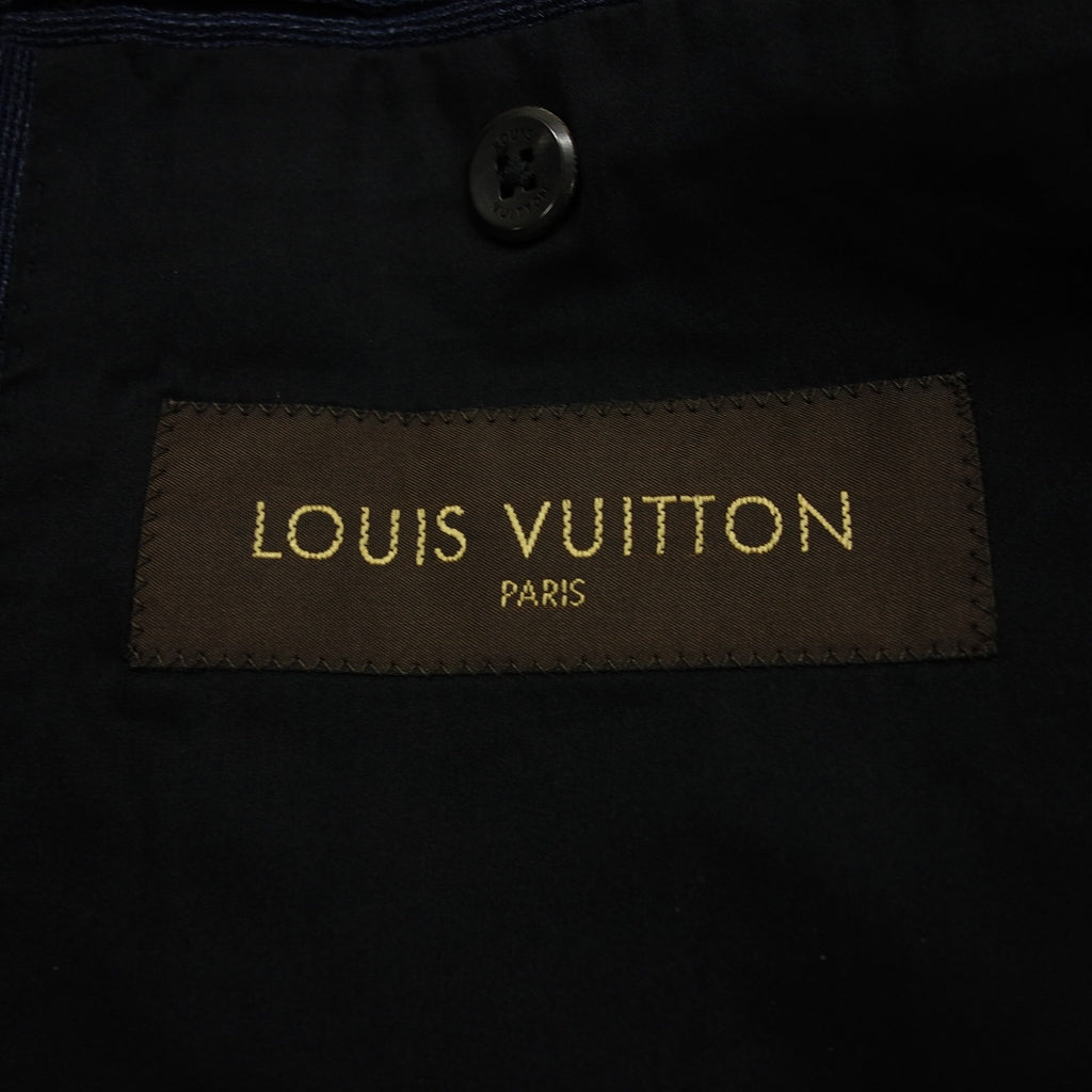 中古◆ルイヴィトン 2Bジャケット モヘア混 メンズ 50 ネイビー LOUIS VUITTON【AFB7】