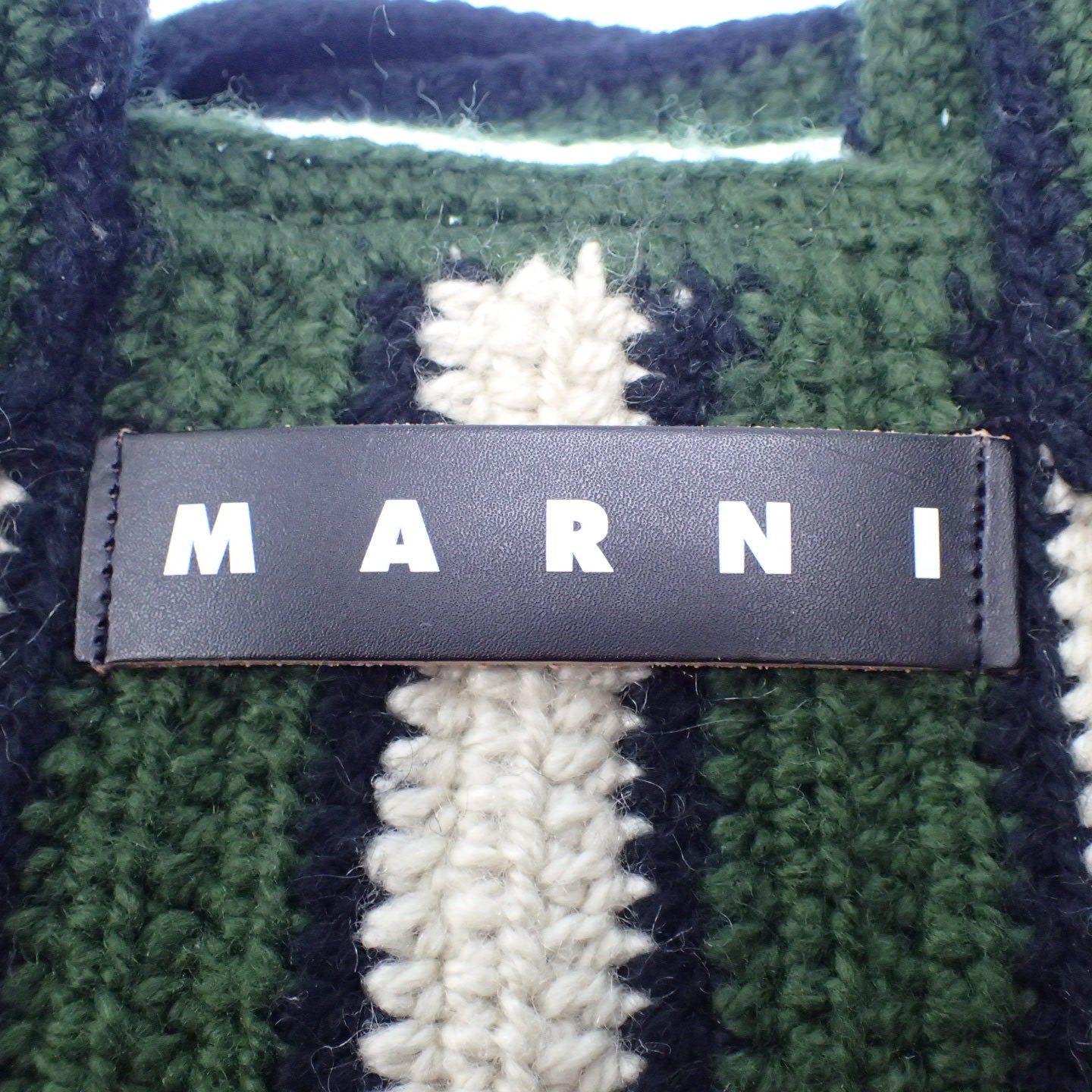 マルニ ニットトートバッグ マーケット クロシェ MARNI【AFE2】【中古