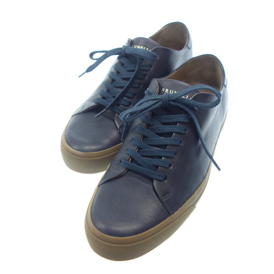 Brunello Cucinelli lace-up leather sneakers men's navy 41 BRUNELLO CUCINELLI [AFC35] [Used] 