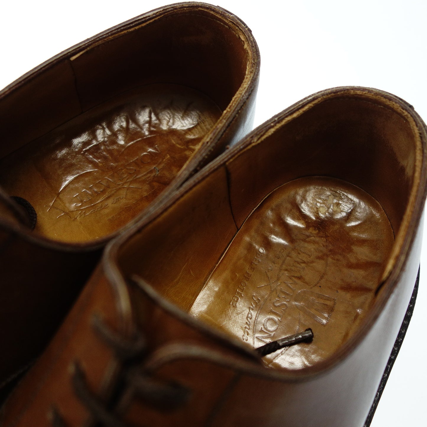 Good Condition◆JM Weston Leather Shoes Classic Derby 598 Split Toe Men's 6 Brown JM WESTON [AFC21] 