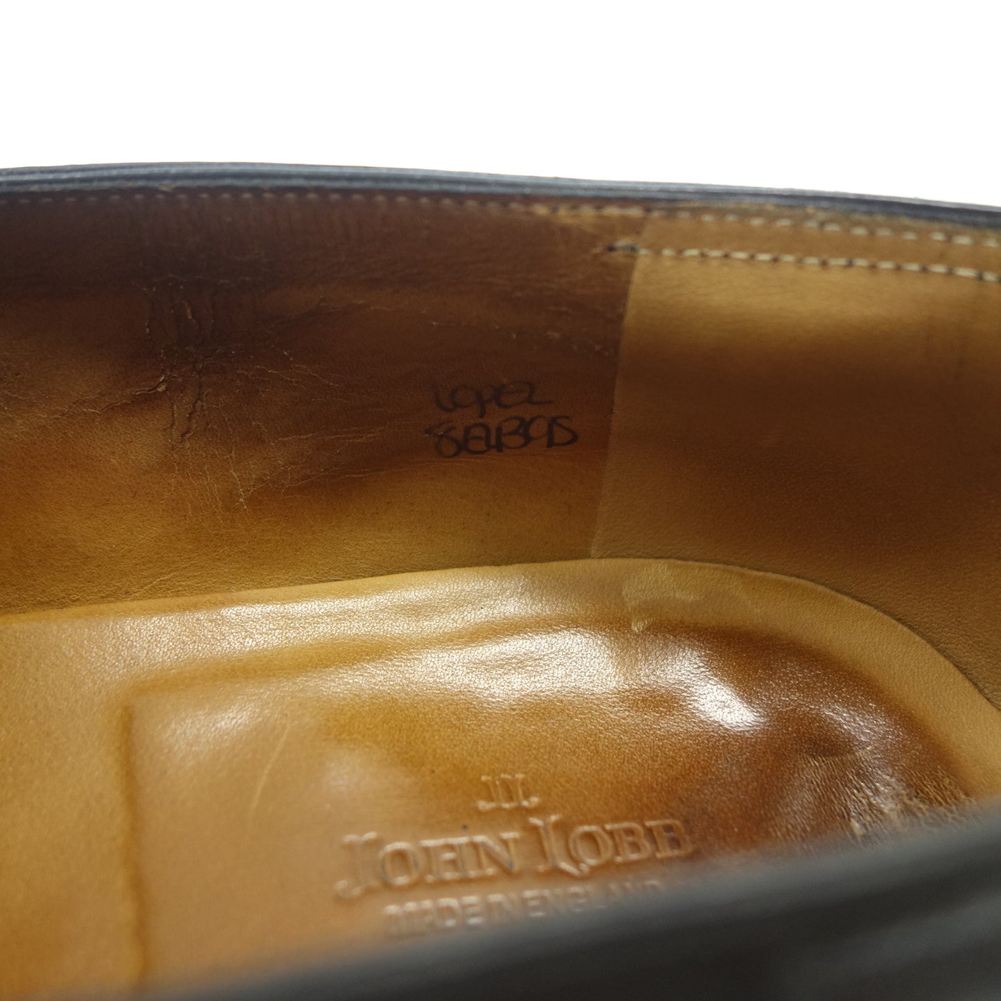 ジョンロブ コインローファー ロペス メンズ ブラック 8E JOHN LOBB【AFC23】【中古】