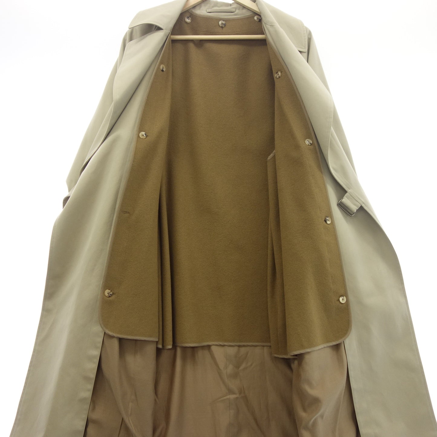 Good condition ◆ Komori Cotton Gabber Tie Locken Coat with liner W03-04001 22AW 2 Beige Men's COMOLI [AFA17] 