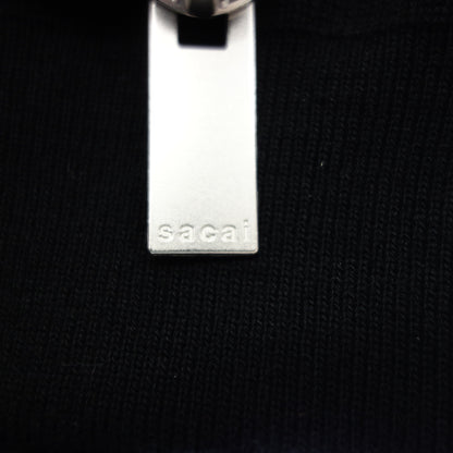 Sacai 拉链连帽衫尼龙斜纹混合连帽衫 21-05749 女式黑色 1 sacai [AFB39] [二手] 