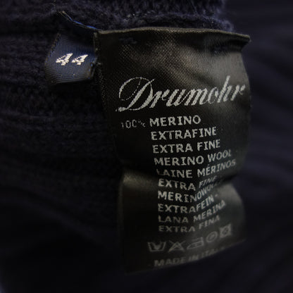 Good condition ◆Dolmore Wool High Neck Knit Size 44 Men's Navy Drumohr [AFB39] 