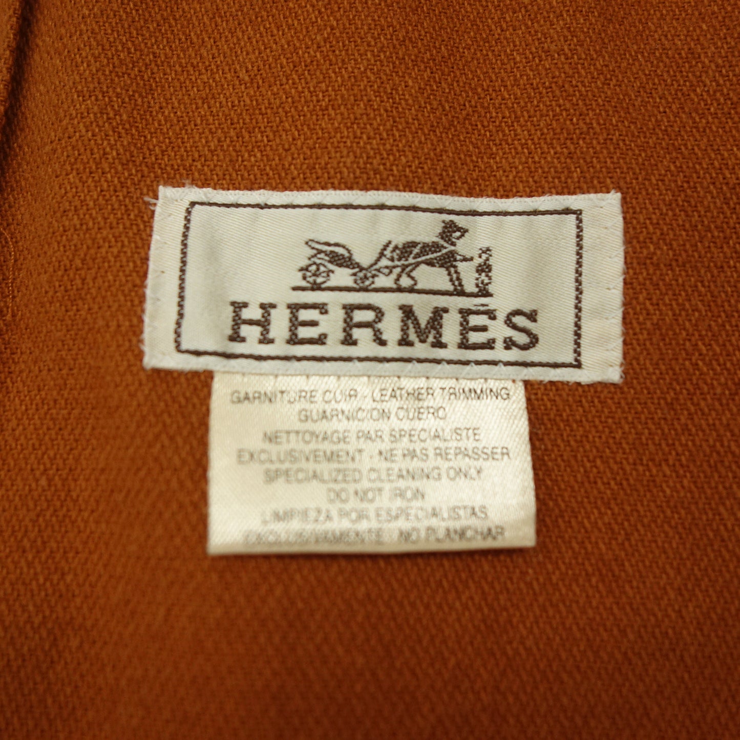 Hermes Jacket Cotton x Leather Men's 48 Camel HERMES [AFB23] [Used] 