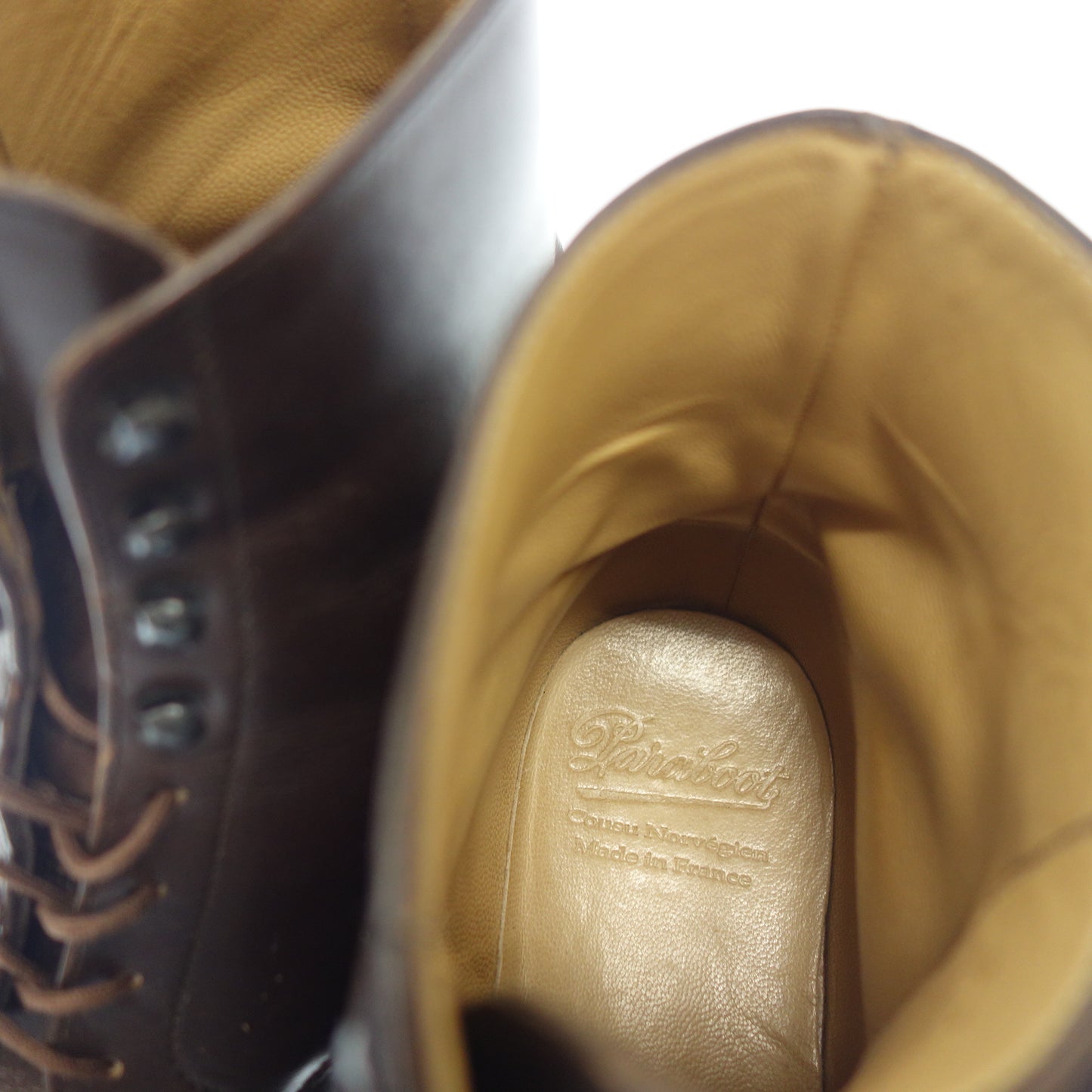 Good condition ◆ Paraboots lace-up boots Beaulieu leather brown size 8 Paraboot Beaulieu 