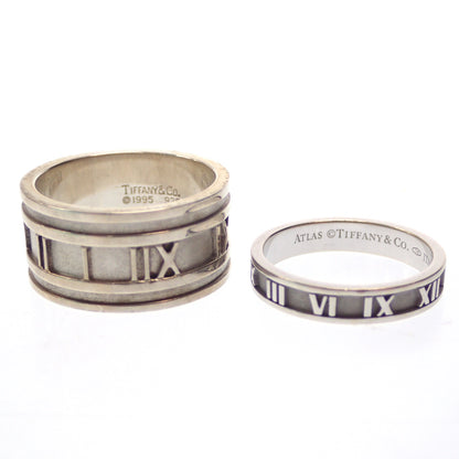 Beautiful condition◆Tiffany Ring Atlas SV925 Pair 2-piece set Silver Tiffany&amp;Co. [AFI13] 