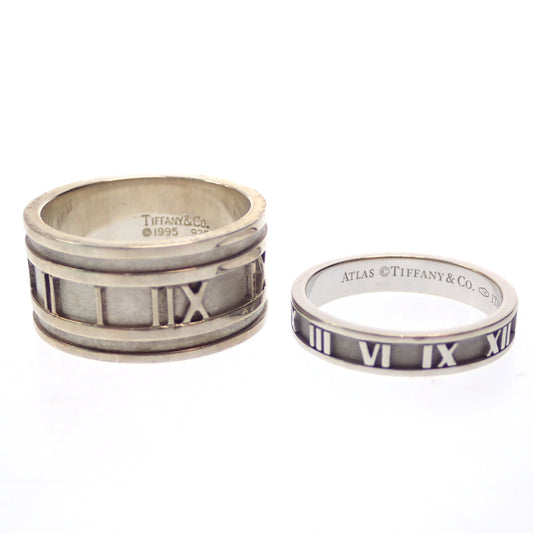 Beautiful condition◆Tiffany Ring Atlas SV925 Pair 2-piece set Silver Tiffany&amp;Co. [AFI13] 