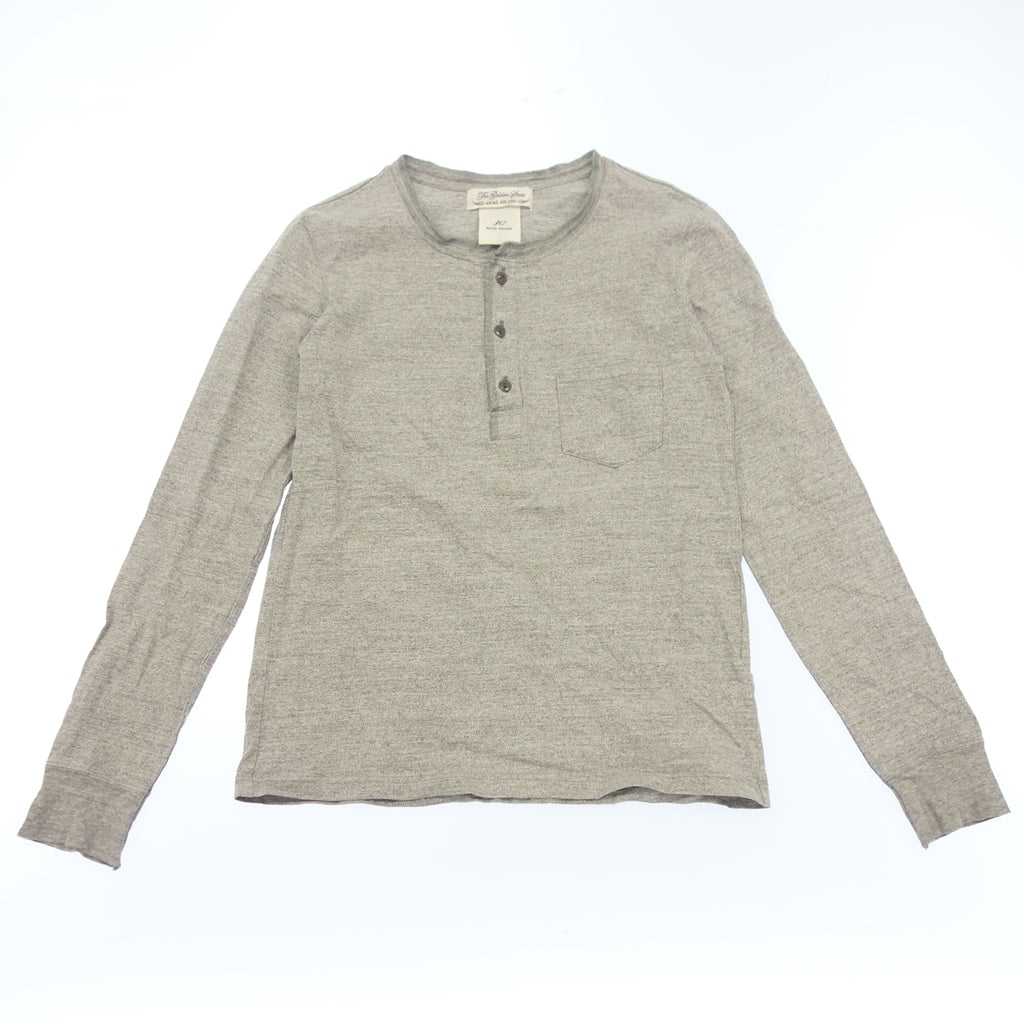 Very good condition ◆Remi Relief Long Sleeve T-shirt Henley Neck Cotton Men's Gray Size M REMI RELIEF [AFB3] 