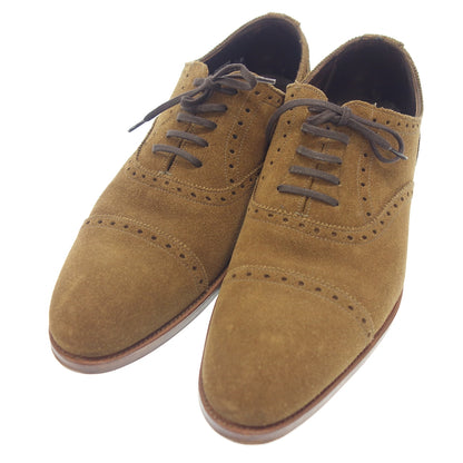 美品◆グレンソン レザーシューズ スエード 内羽根 パンチドキャップトゥ メンズ ブラウン サイズ7E Grenson【LA】