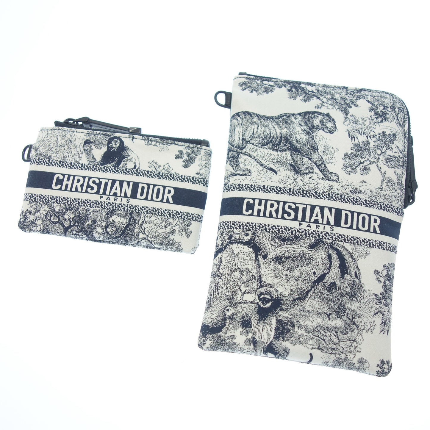 Christian Dior Multifunction Pouch Dior Travel Navy Christian Dior [AFE6] [Used] 