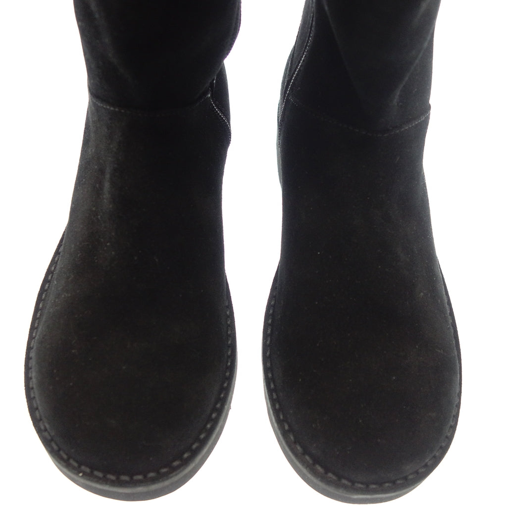 与新品一样◆IL BISONTE Fracap 绒面革靴子女式 42 黑色 IL BISONTE Fracap [A​​FD2] 