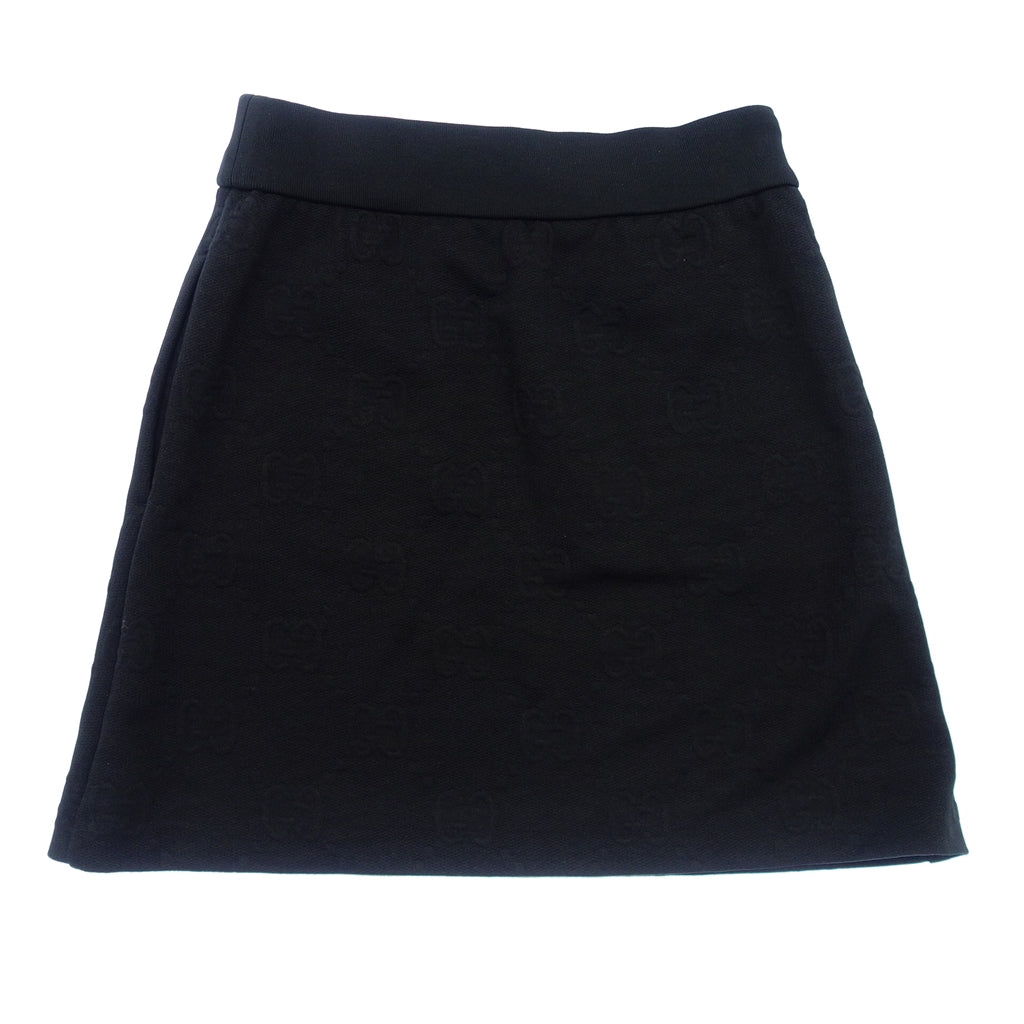 Good condition ◆ Gucci Skirt Jersey Jacquard Skirt 655183 Women's XS Black GUCCI [AFB24] 