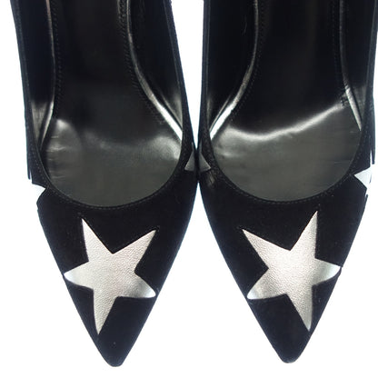 Good condition◆Saint Laurent Pointed Toe Heel Pumps Star Ladies 36 Black SAINT LAURENT [AFC21] 