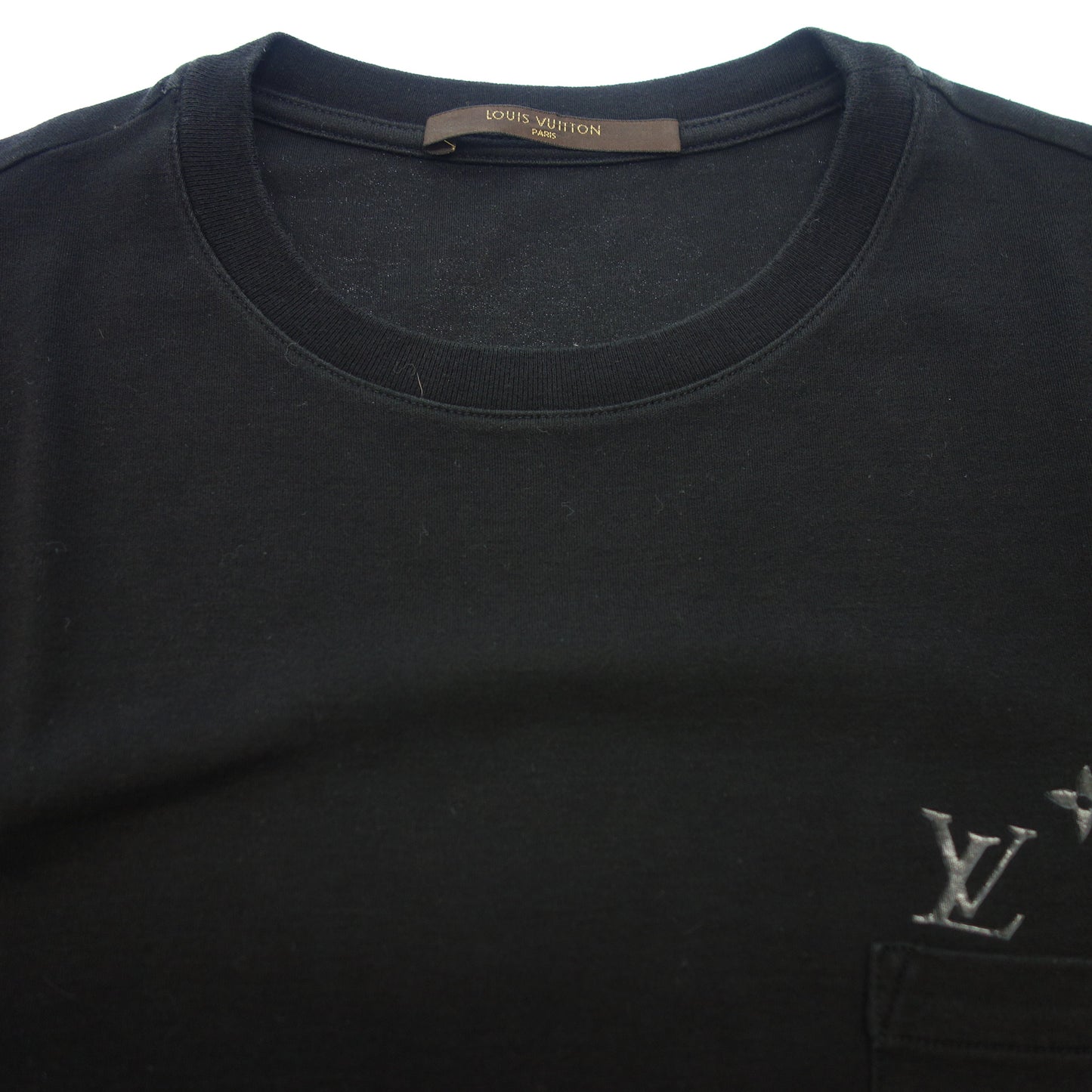 品相良好◆路易威登 T 恤 Monogram 胸袋 RM082M S 码 男士 黑色 LOUIS VUITTON [AFB30] 