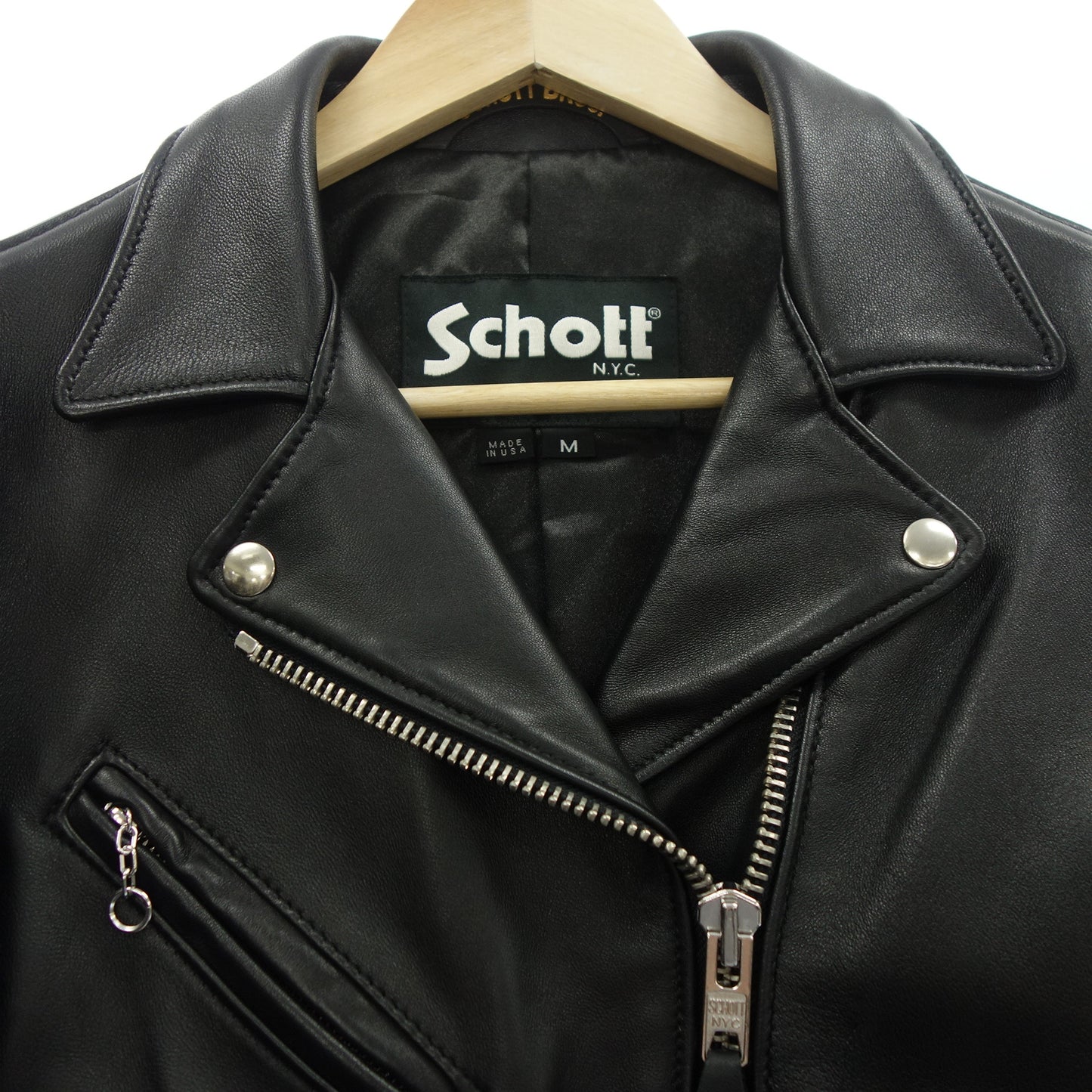 Schott Double Riders Jacket Rumble Red 7639 Made in USA Black Women's M Schott [AFG1] [Used] 