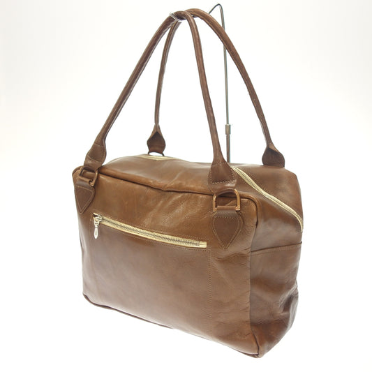 Used Paul Harnden Chunky Bag Leather Brown Paul Harnden [AFE12] 