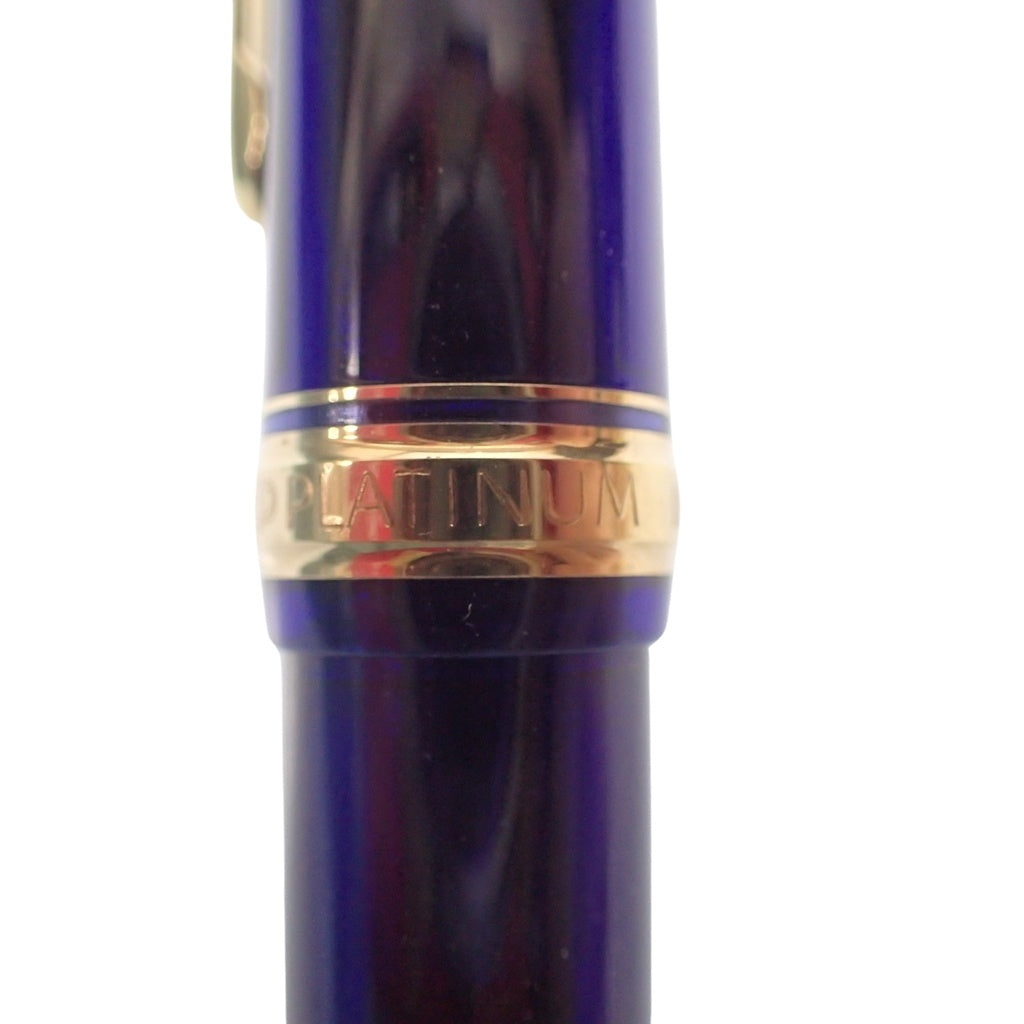 Very good condition◆Platinum Century Fountain Pen #3776 585 engraving Nib 14K Blue x Gold PLATINUM [AFI8] 