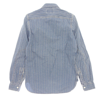 Used ◆Double RRL Ralph Lauren Denim Shirt Dot Stripe Chin Stock Men's Size XS Blue RRL Ralph Lauren [AFB45] 