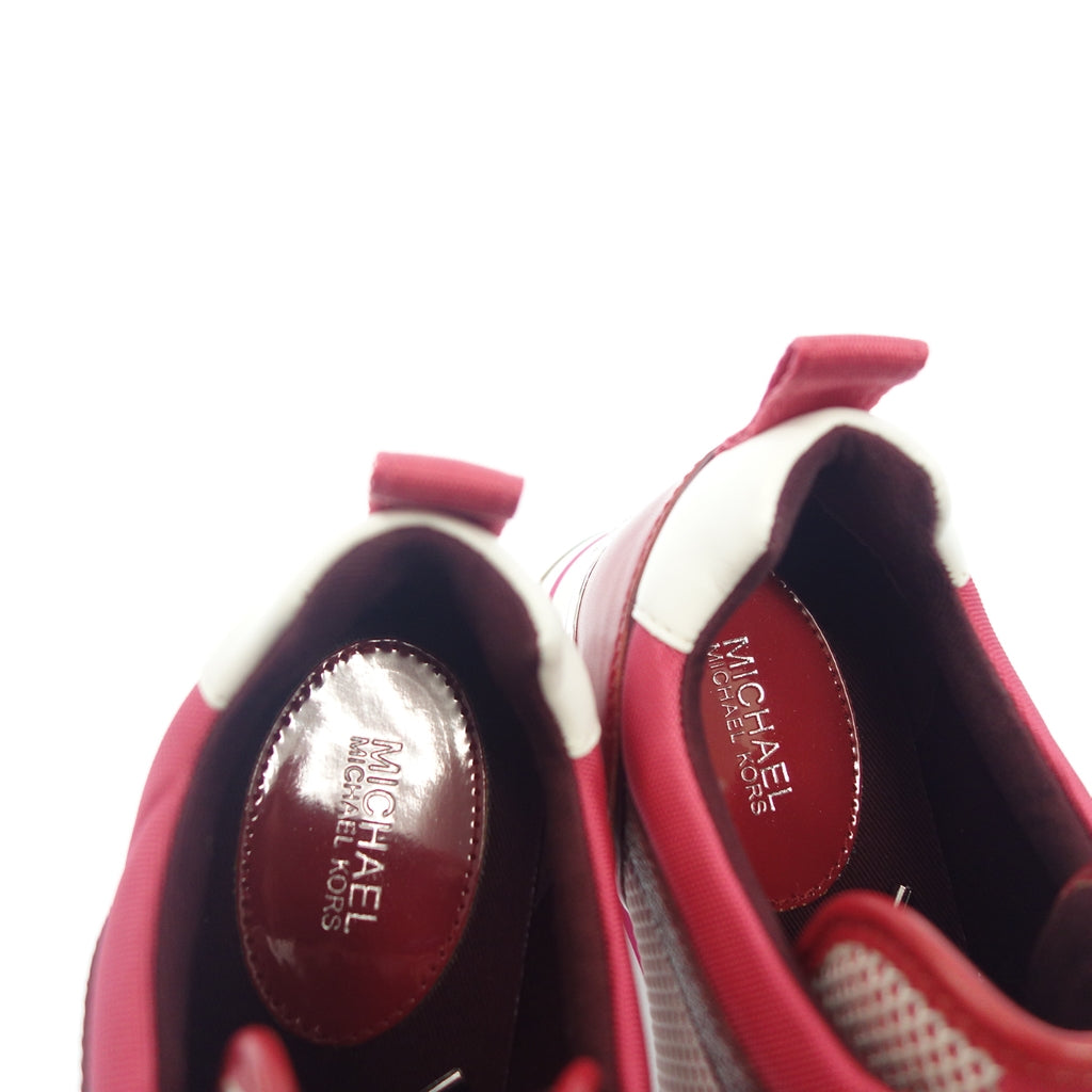 状况非常好 ◆ Michael Kors 运动鞋橡胶鞋底女士 7M 红色 MICHEAL KORS [AFD3] 