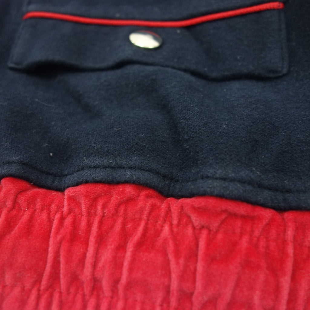 二手 ◆ Balmain 运动裤双色男士海军蓝 x 红色尺寸 L BALMAIN [AFB25] 