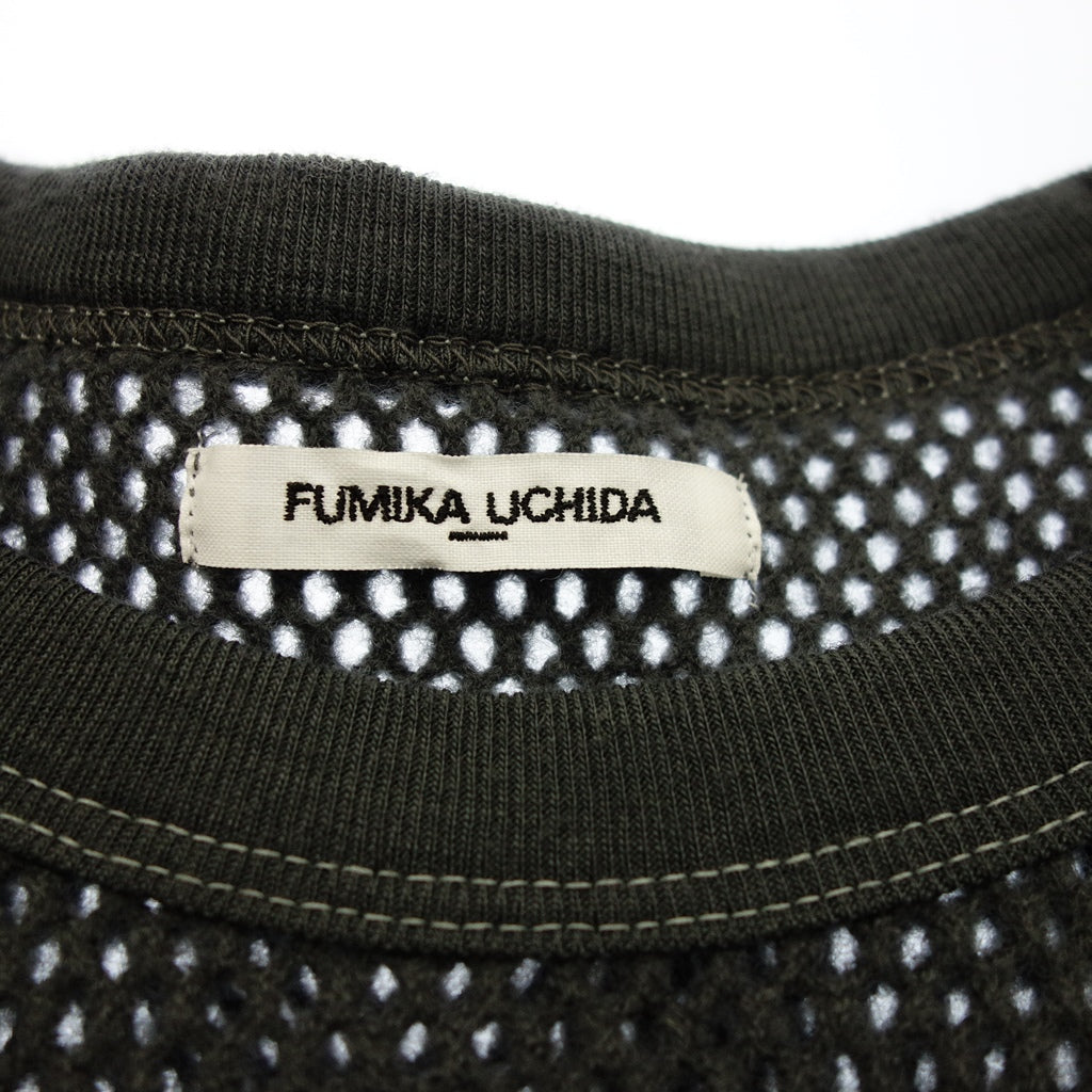 Good condition◆FUMIKA UCHIDA Knit Long Sleeve Thermal Wool Mesh Women's Gray Size M FUMIKA UCHIDA [AFB11] 